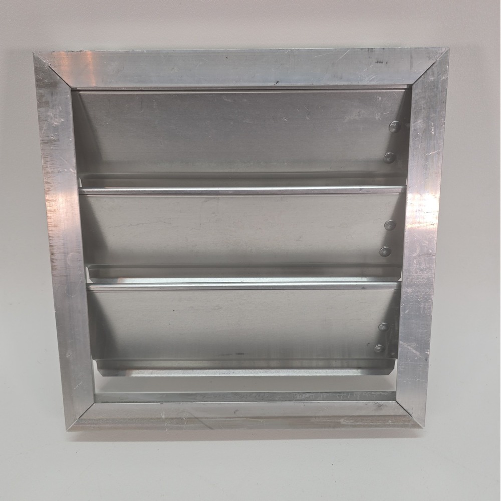 Back Draft Damper Horizontal Mount 11 3/4" x 11 3/4"ALUMINUM